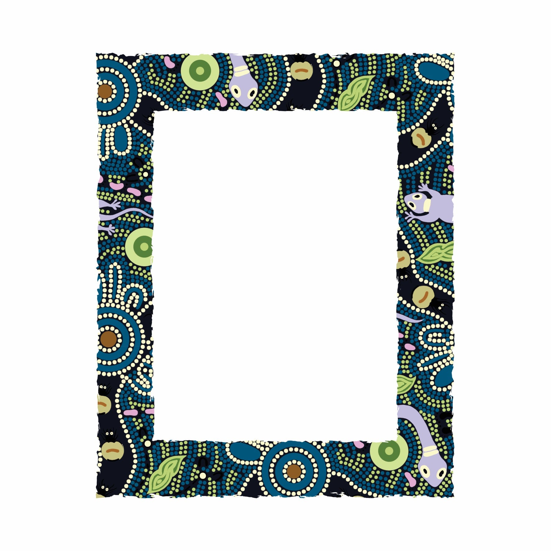 Wooden Photo Frame - Bush Tucker Blue