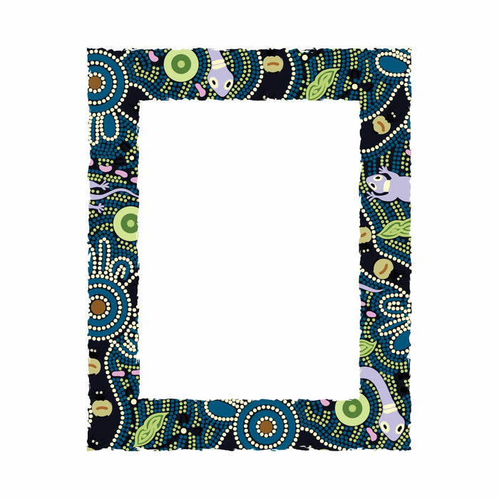 Wooden Photo Frame - Bush Tucker Blue