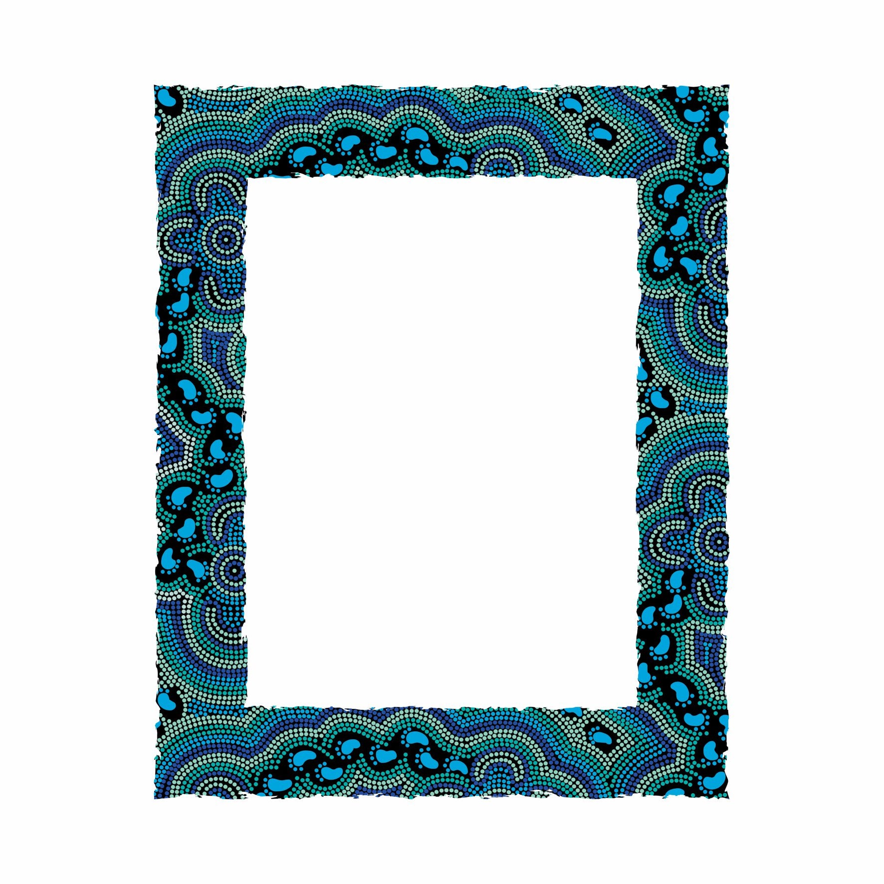 Wooden Photo Frame - On Walkabout Blue