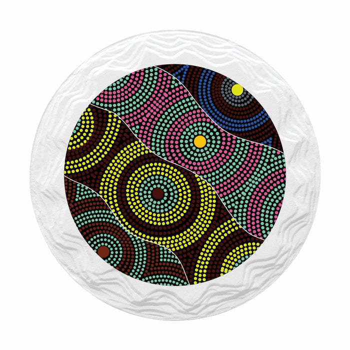 Ceramic Patterned Magnet - Cindy Wallace Circles