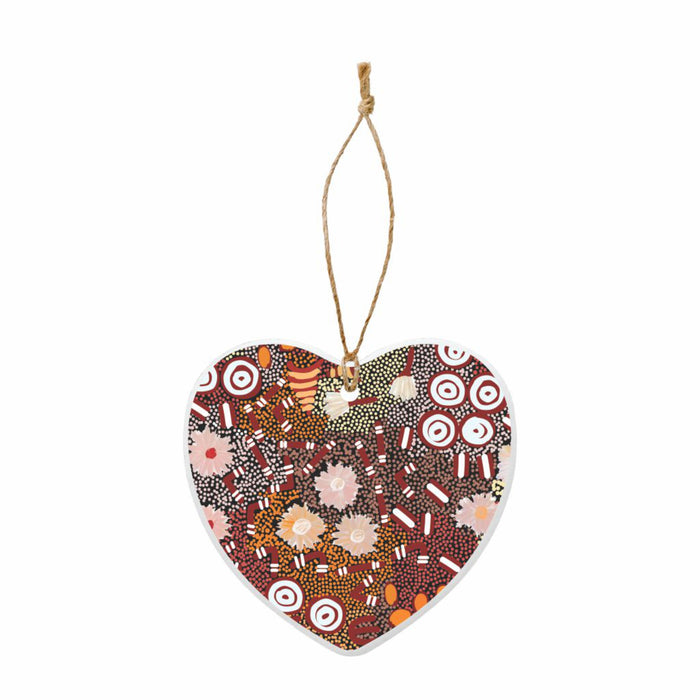 Ceramic Hanging Decoration Heart By Samantha Daniel