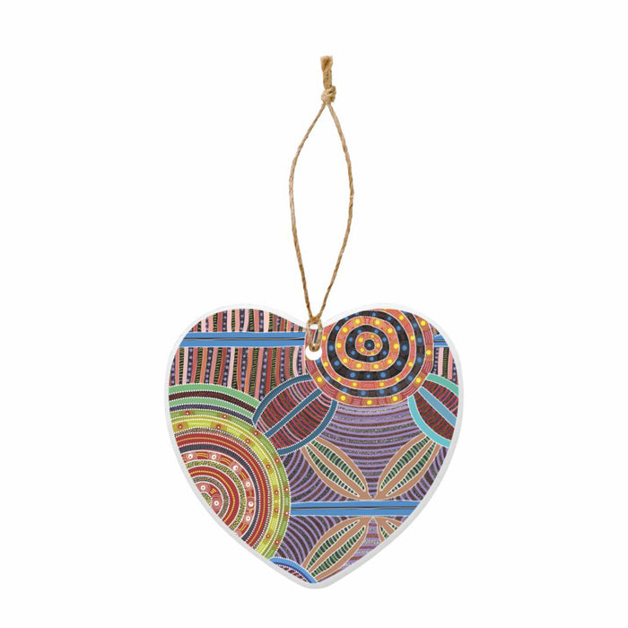 Ceramic Hanging Decoration Heart By Cindy Wallace - Arches