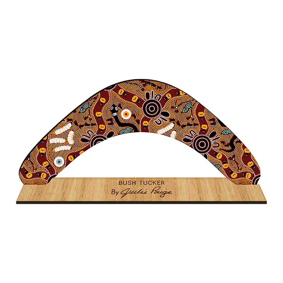 Decorative Boomerang Australian Made - Bush Tucker Tan