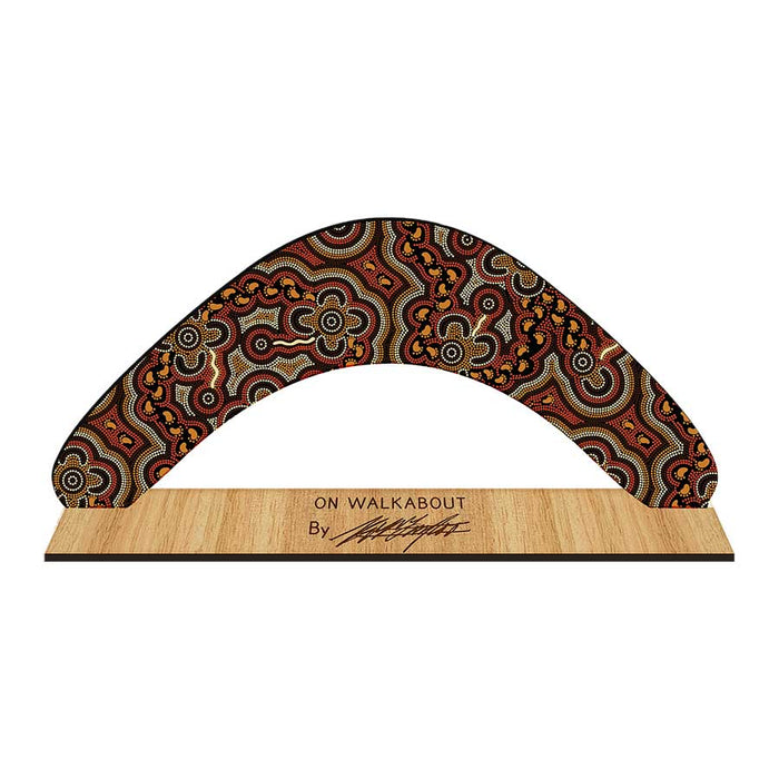 Decorative Boomerang Australian Made - On Walkabout Ochre
