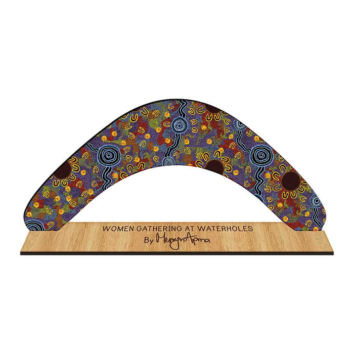Decorative Boomerang Australian Made - Women At Waterholes