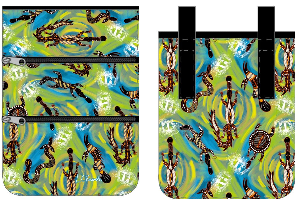 Compartment Zip Bag - Freshwater Totems By Louis Enoch