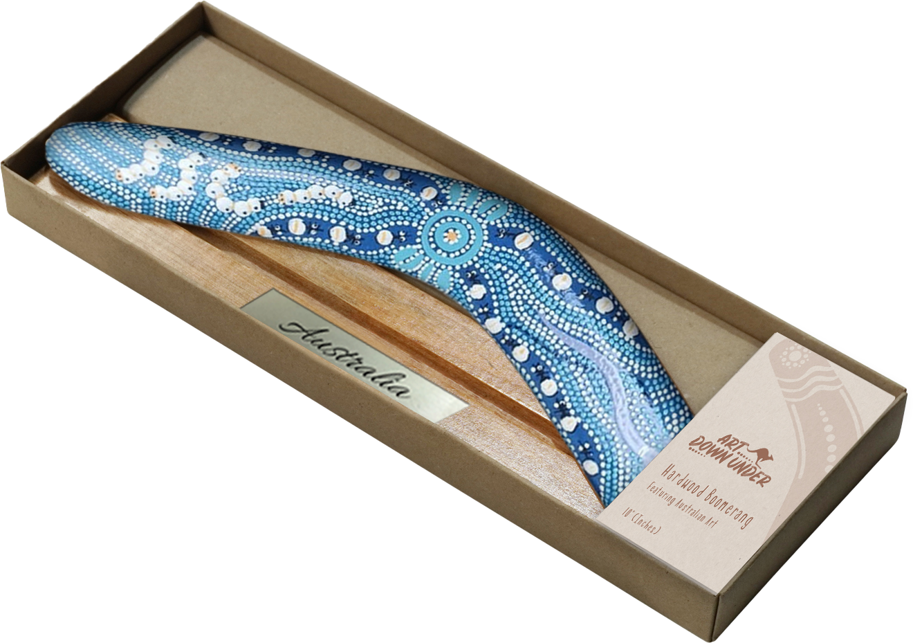 Personalised Boomerang - Bush Tucker Blue