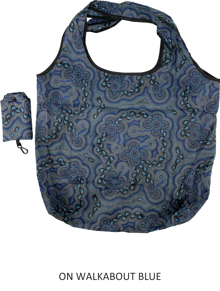 Re-useable Shopping Bag In Carry Pouch - On Walkabout By Karen Taylor