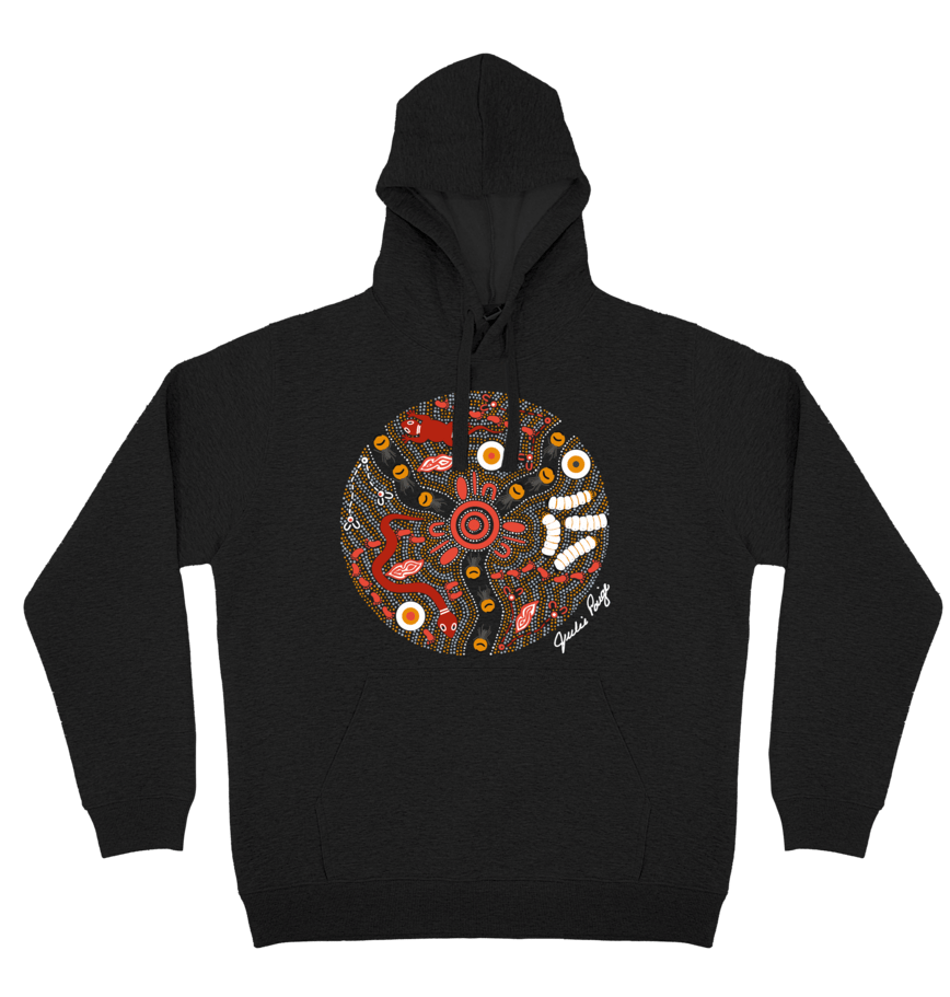 Adults Cozy Hoodie - Bush Tucker By Julie Paige