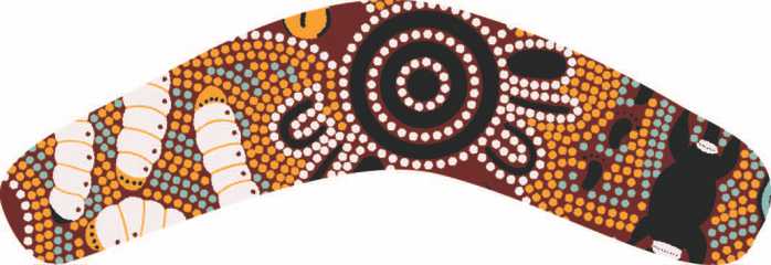 Boomerang Shaped Flexi Magnet - Bush Tucker Tan By Julie Paige