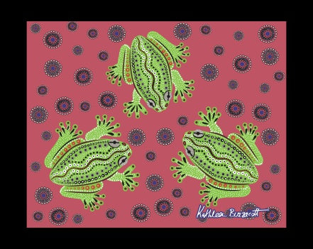 Canvas Art Print - Centralian Tree Frog By Kathleen Buzzacott
