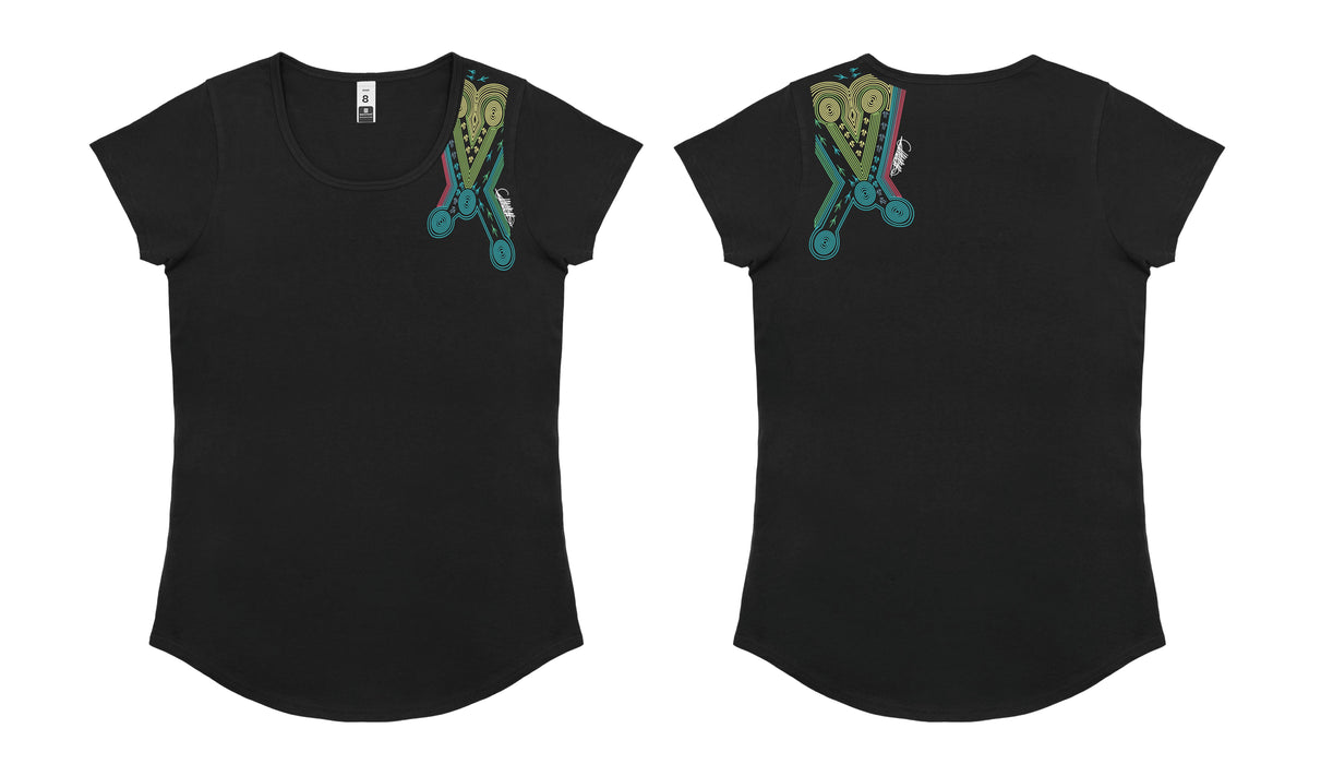 Ladies Scoop Neck T-Shirt - Tracks By Craig Everett