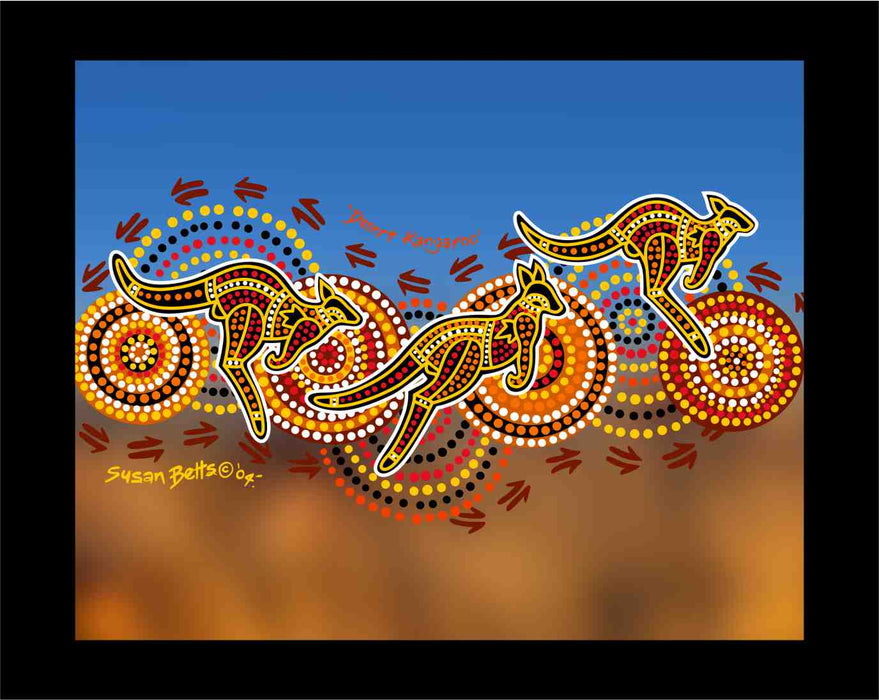 Canvas Art Print - Desert Kangaroo By Susan Betts