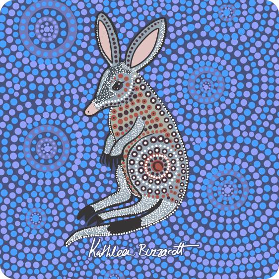 Aboriginal Ceramic Coasters By Kathleen Buzzacott