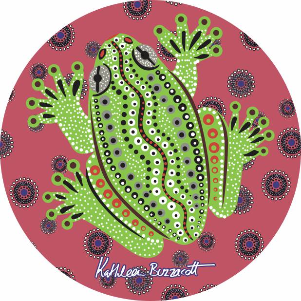 Aboriginal Ceramic Coasters By Kathleen Buzzacott