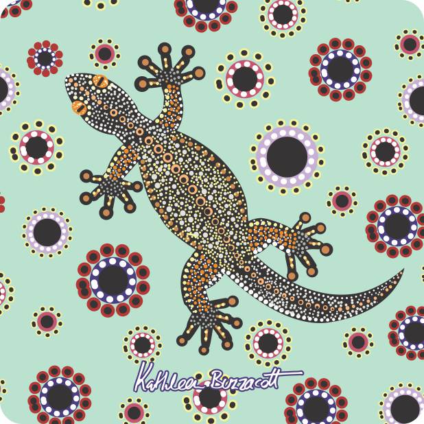 Aboriginal Ceramic Coasters By Kathleen Buzzacott