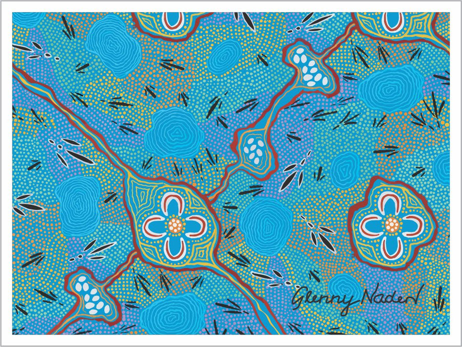 Ceramic Magnet - Bush Tucker Gathering By Glenny Naden