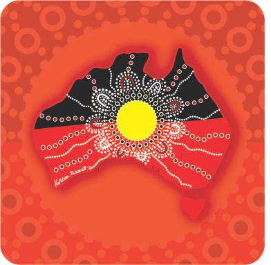Aboriginal Ceramic Coasters By Kathleen Buzzacott