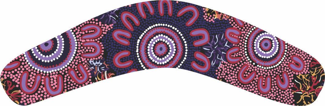 Wooden Magnet (Australian Made) Boomerang Shape - Women's Business By Merryn Apma