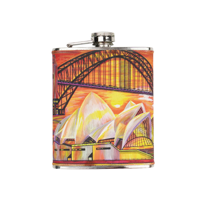 Hip Flask Sydney Opera House Red