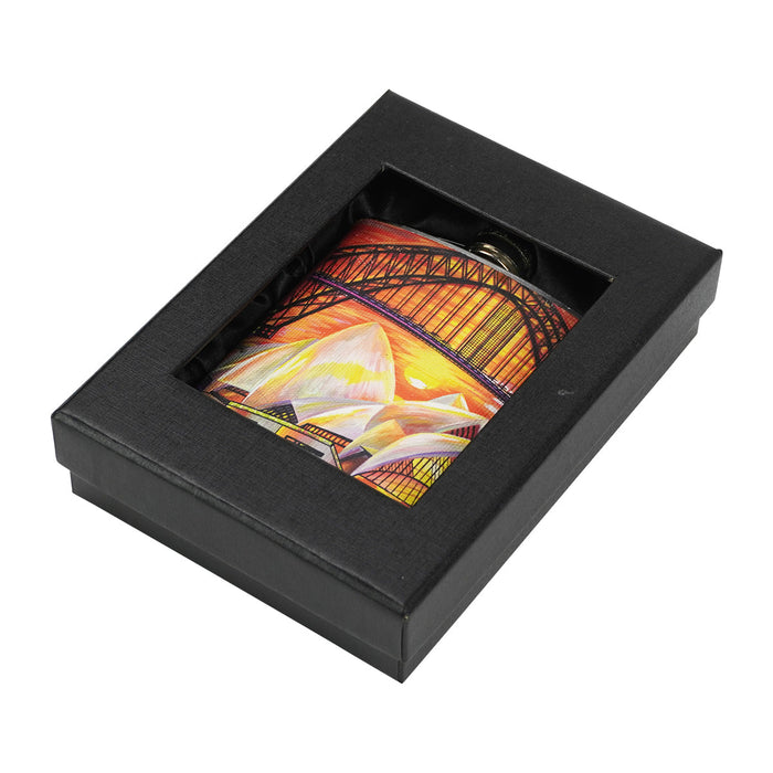 Hip Flask Sydney Opera House Red