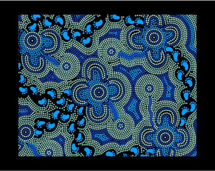 Canvas Art Print - On Walkabout Blue By Karen Taylor