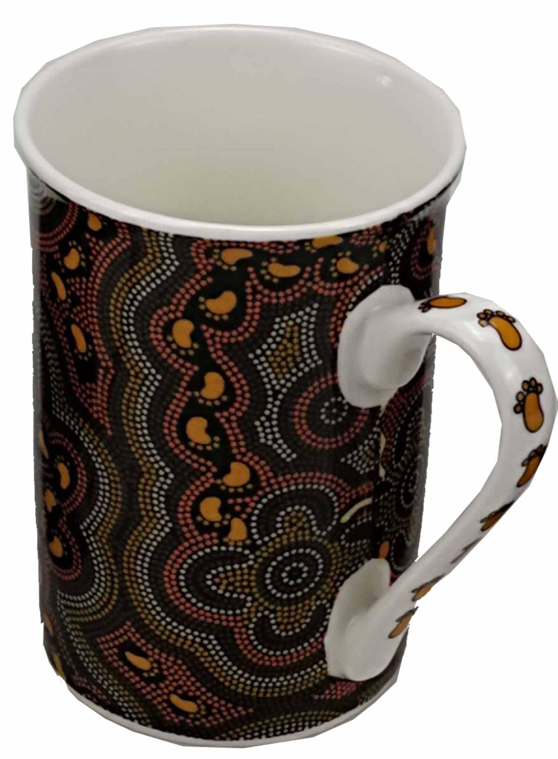 Art Down Under Tall Flair Bone China Mugs In Box