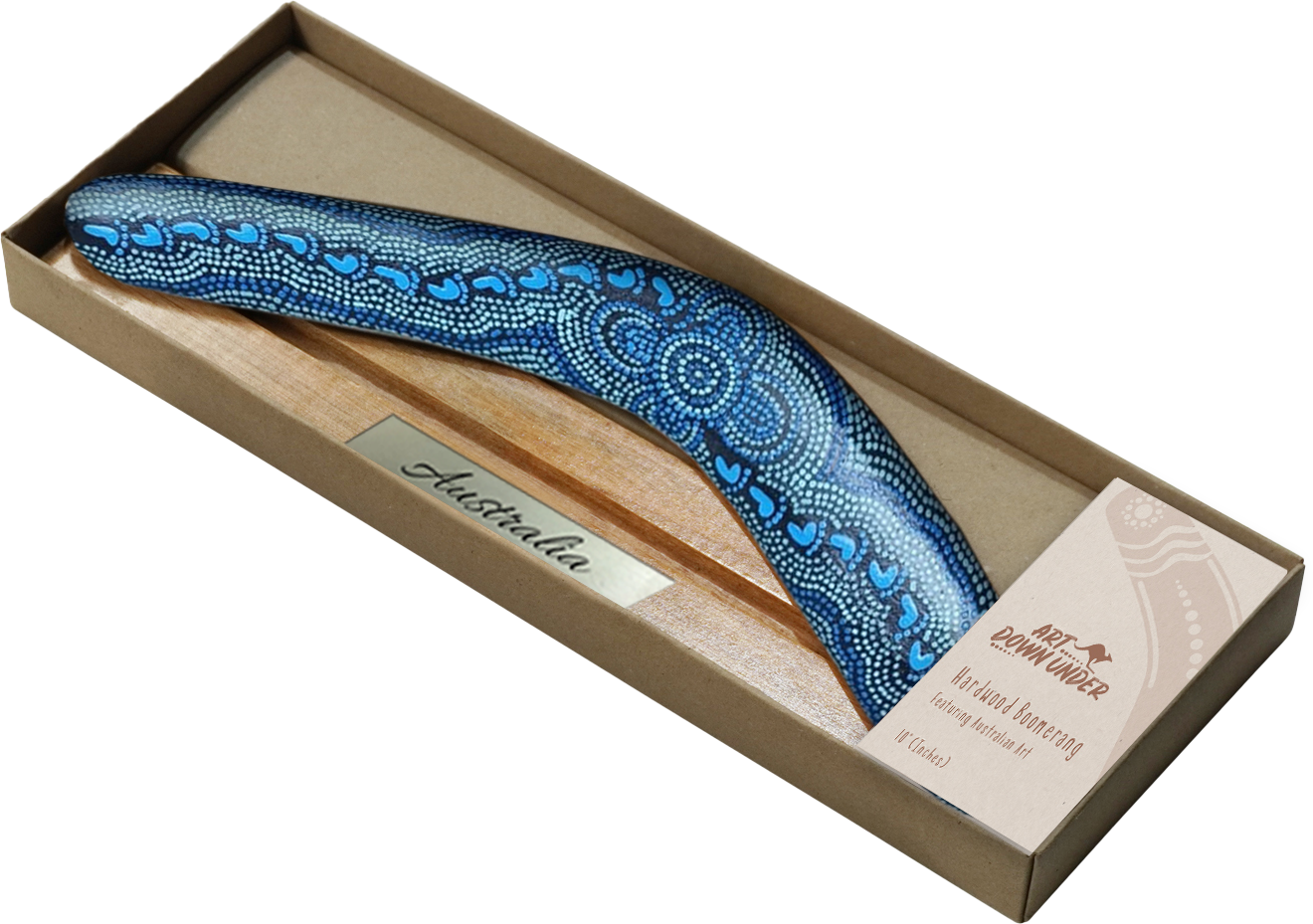Personalised Boomerang - On Walkabout Blue