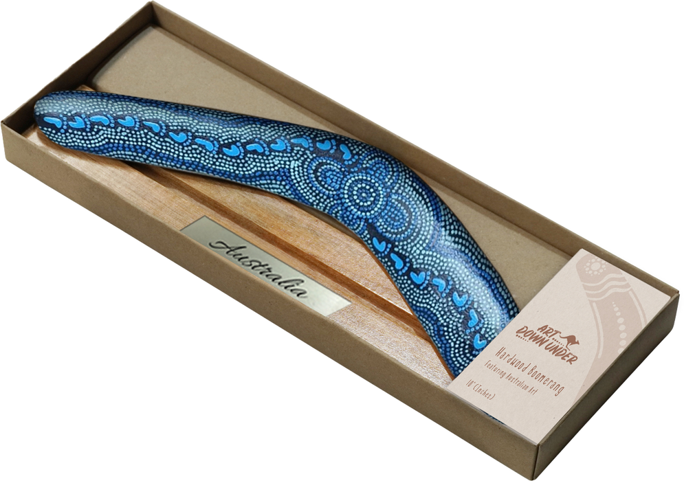 Personalised Boomerang - On Walkabout Blue