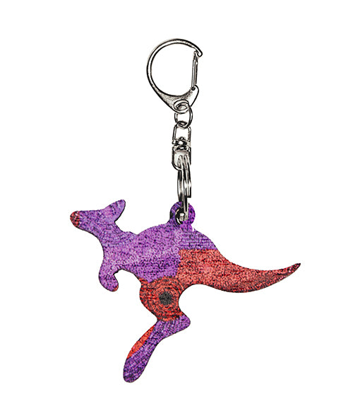 Kangaroo Shape Wooden Keyring (Australian Made) - Alison Munti Riley R ...