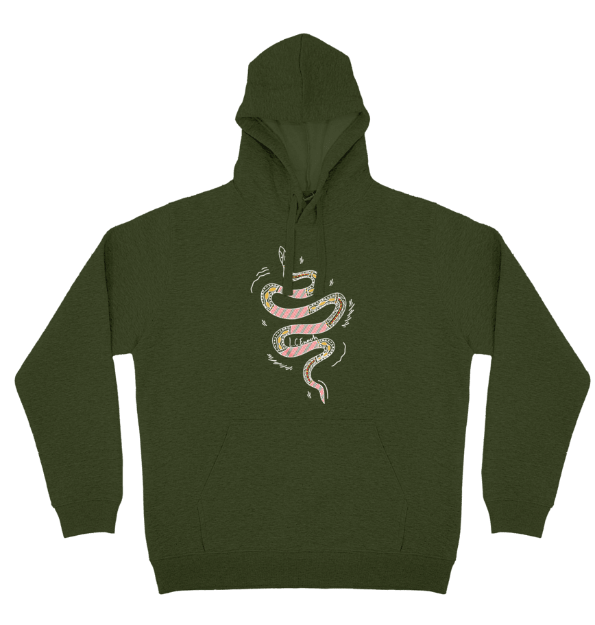 Adults Cozy Hoodie - Snake By Louis Enoch