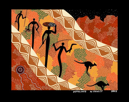 Canvas Art Print - Songlines By Wendy Pawley