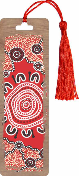 NEW - Aboriginal Design Bookmarks With Tassel