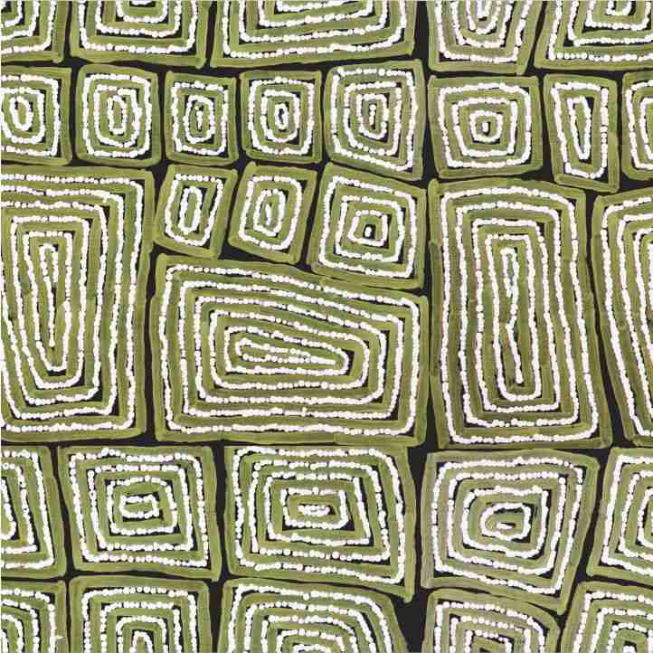 Ri Dari Pattern Gari Dari Aboriginal Pattern COTTON Fabric Per Metre - Thomas Tjapaltj ...