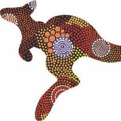 Kangaroo Shaped Flexi Magnet - Upper Bullawa By Wendy Pawley