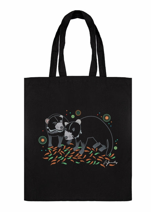 Shopping Tote Bag - Tassie Devils By Wendy Pawley
