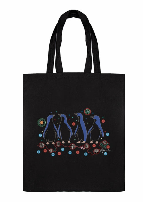 Shopping Tote Bag - Fairy Penguins By Wendy Pawley