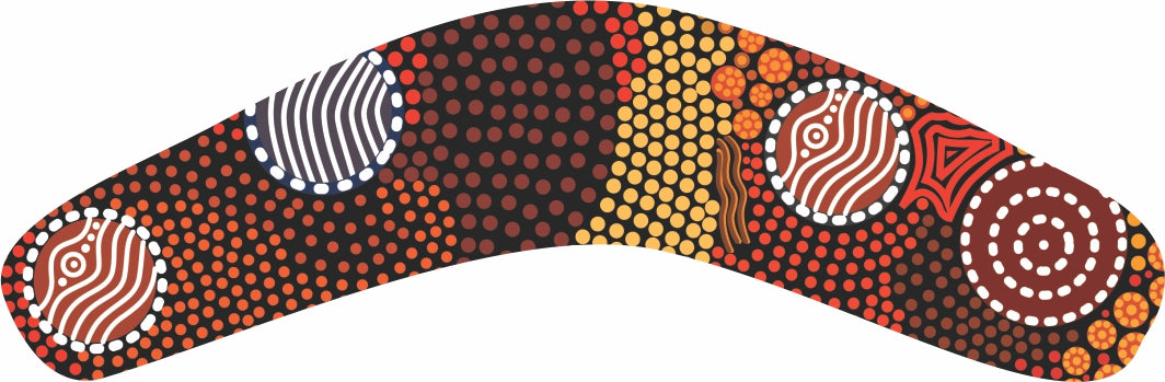 Wooden Magnet (Australian Made) Boomerang Shape - Upper Bullawa By Wendy Pawley