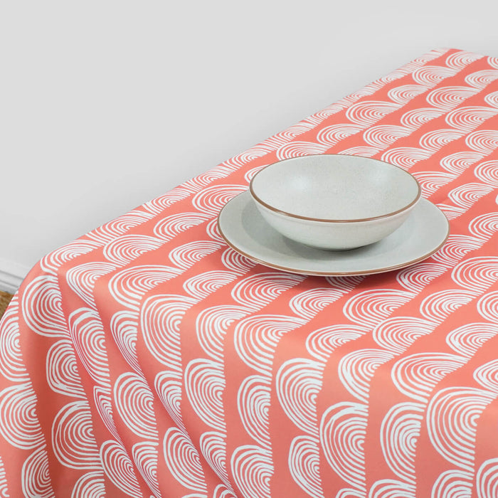 Waste2Wear Tablecloth Rainbow Coral