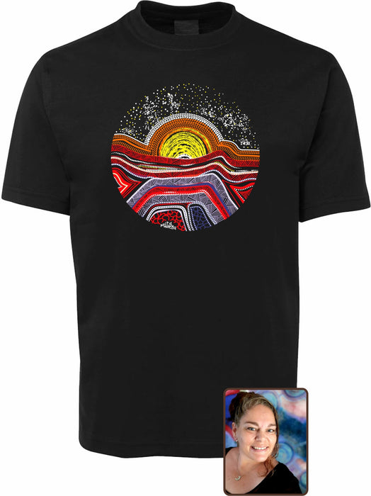 T Shirt ADULT Regular Fit - Anita Morena, Sunset on the Land Design