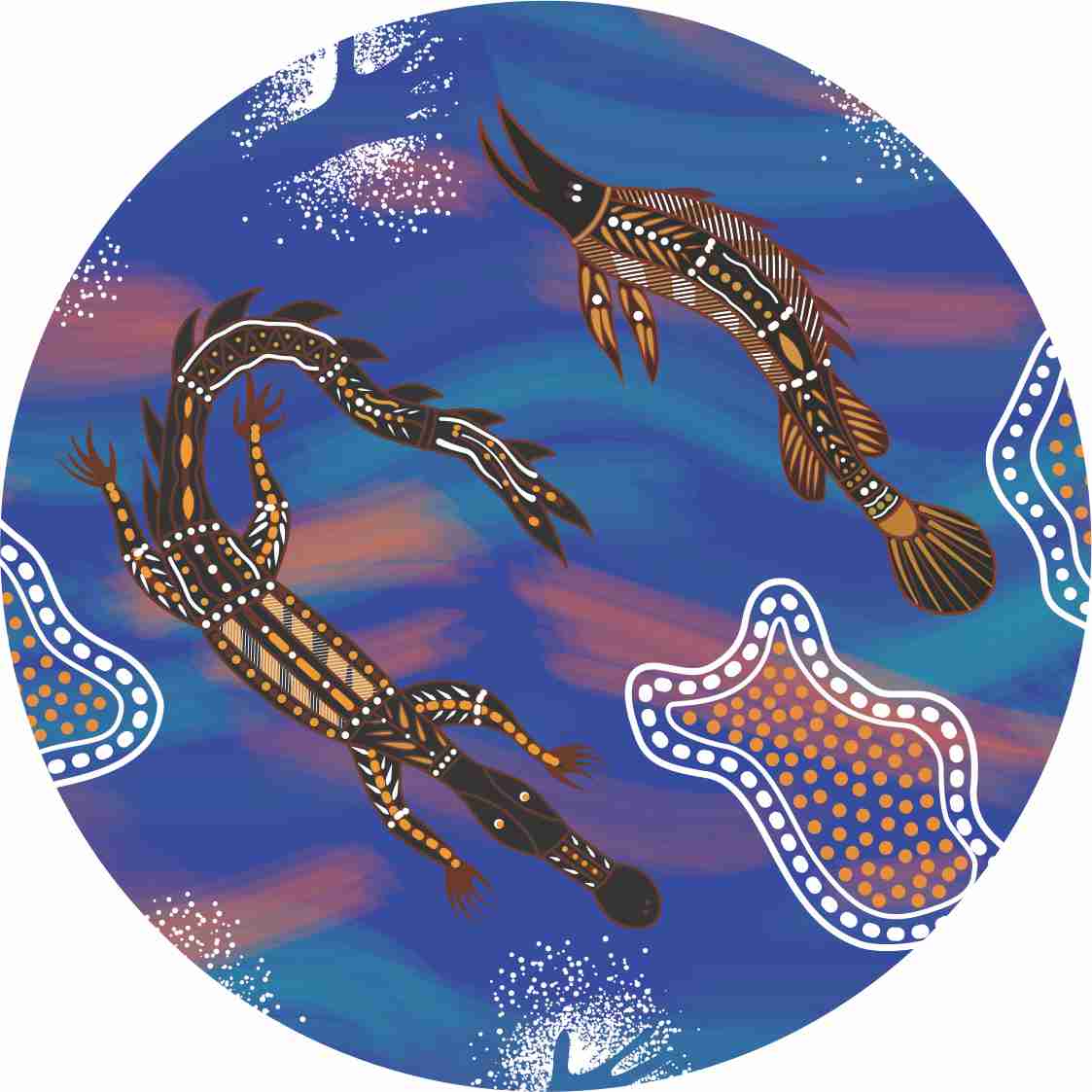 Aboriginal Ceramic Coasters By Louis Enoch