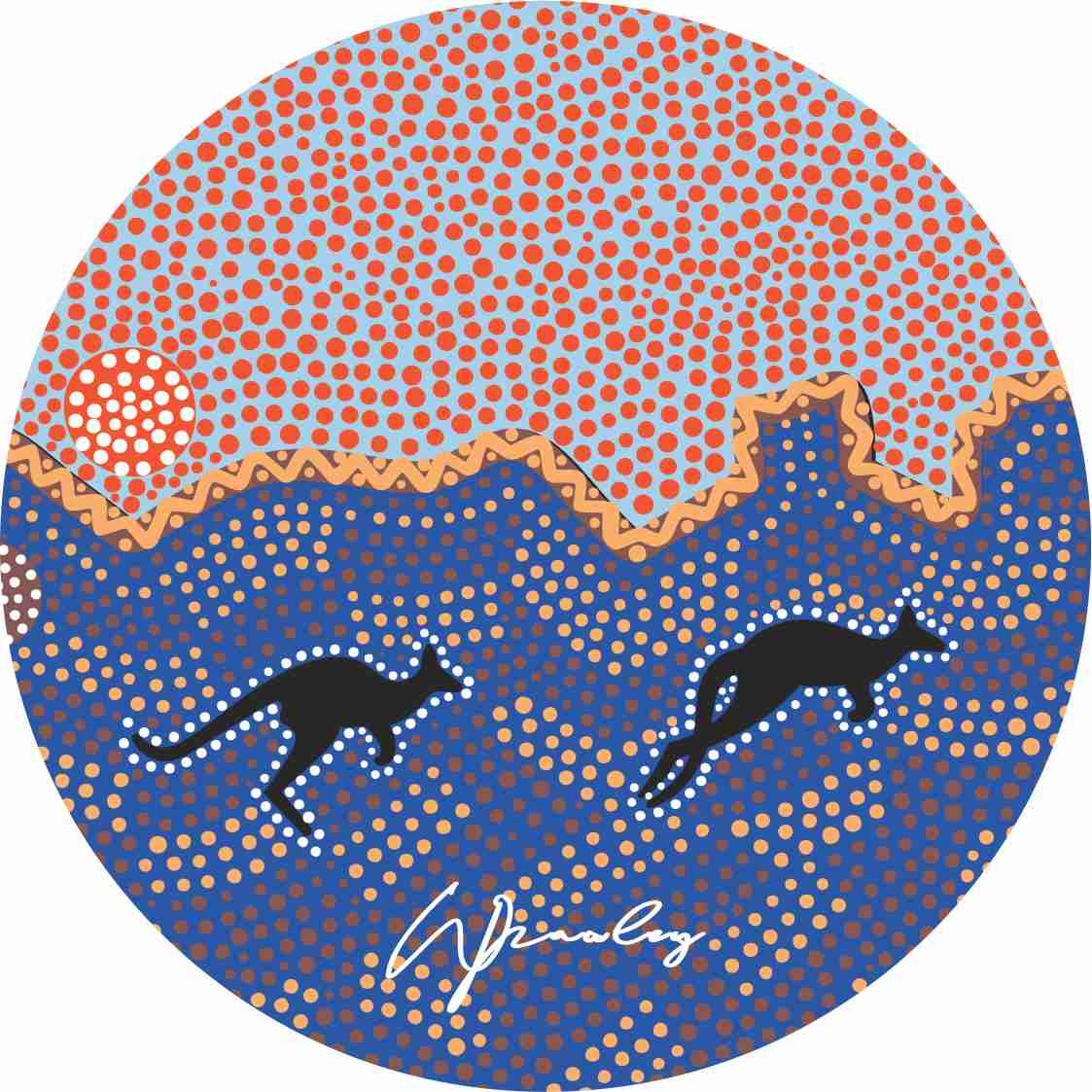 Aboriginal Ceramic Coasters By Wendy Pawley