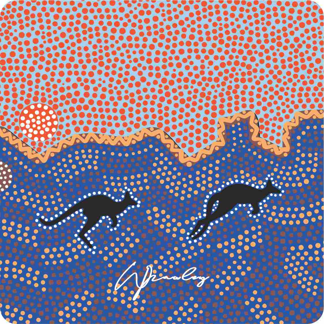 Aboriginal Ceramic Coasters By Wendy Pawley