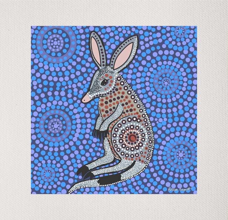 Bulurru Aboriginal Art Canvas Print Unstretched - Bilby By Kathleen Buzzacott