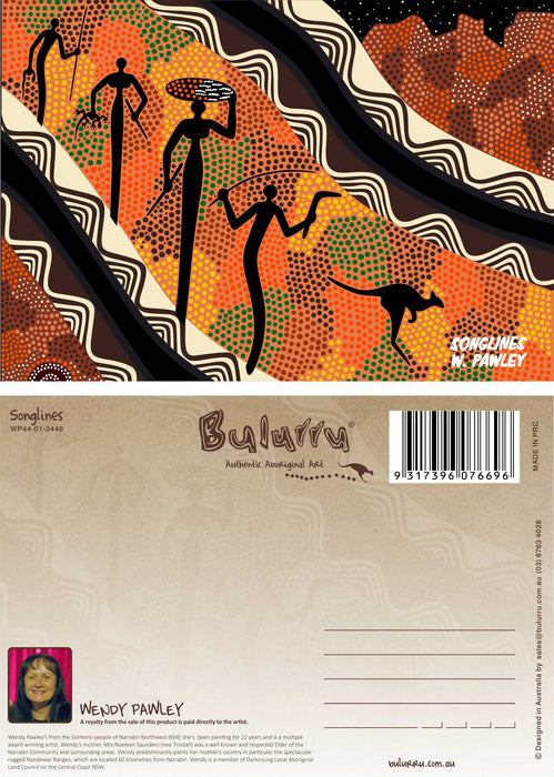 Bulurru 3D Postcard By Wendy Pawley - Songlines