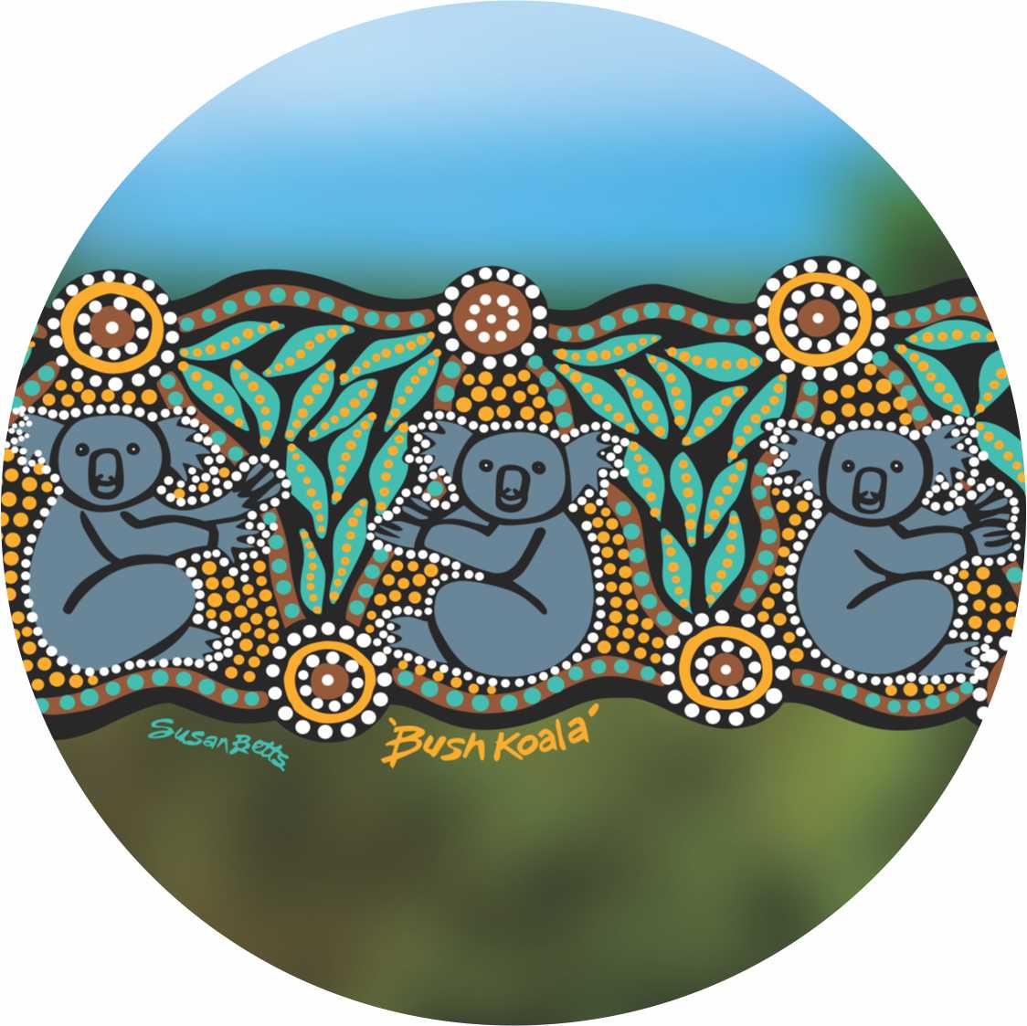 Aboriginal Ceramic Coasters By Susan Betts