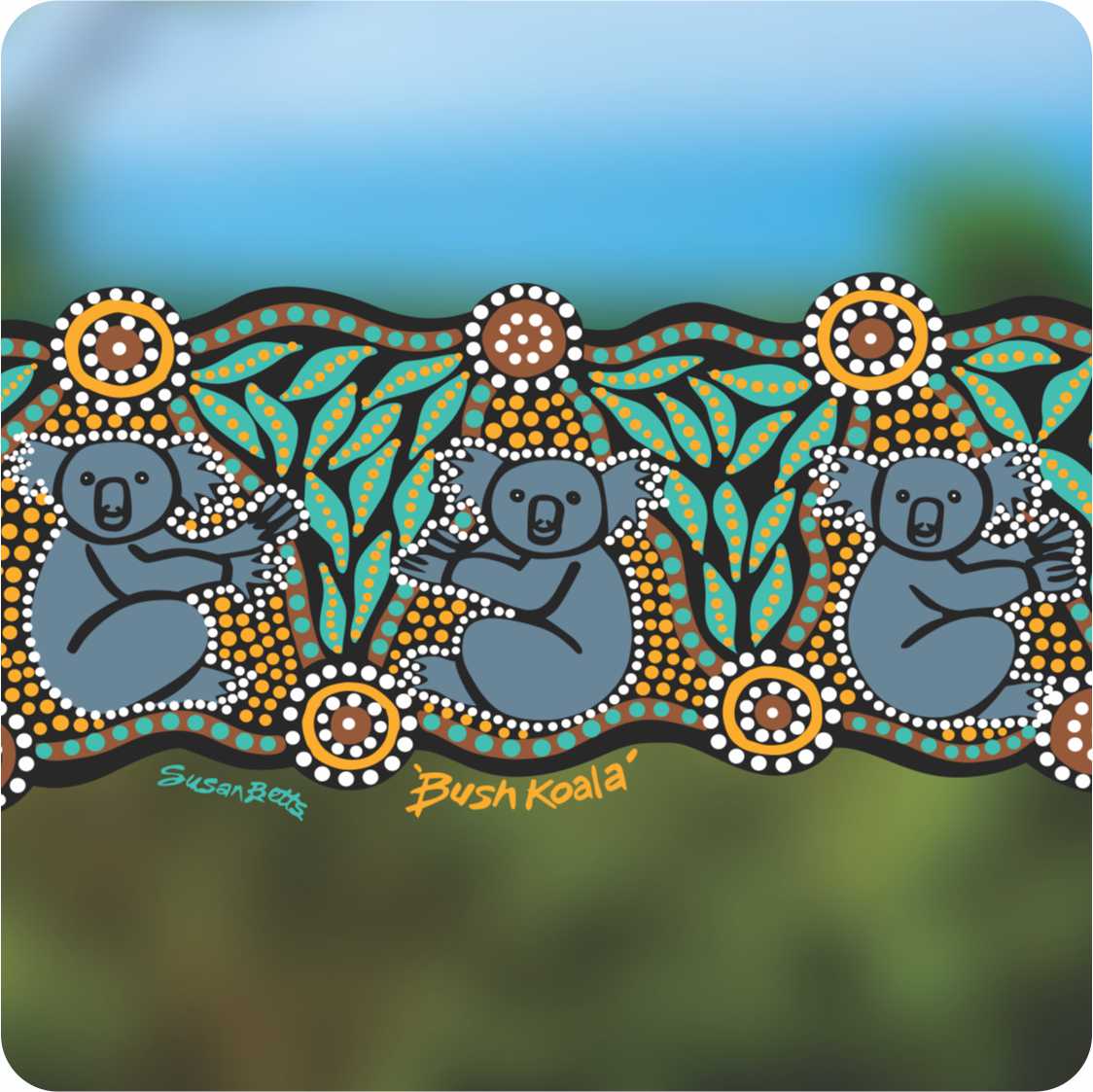 Aboriginal Ceramic Coasters By Susan Betts