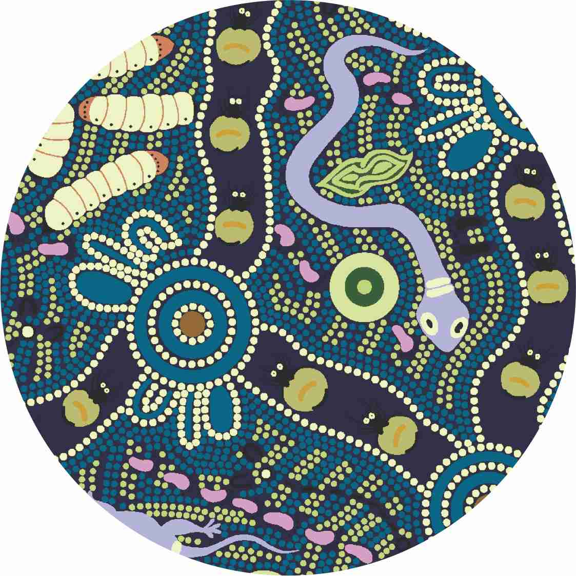 Aboriginal Ceramic Coasters By Julie Paige