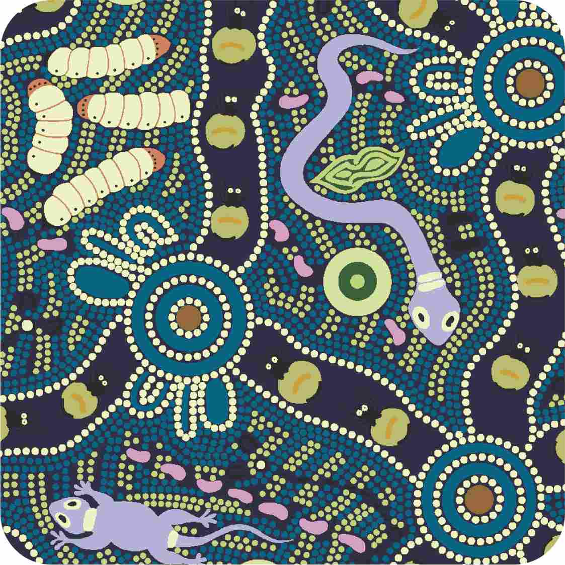 Aboriginal Ceramic Coasters By Julie Paige