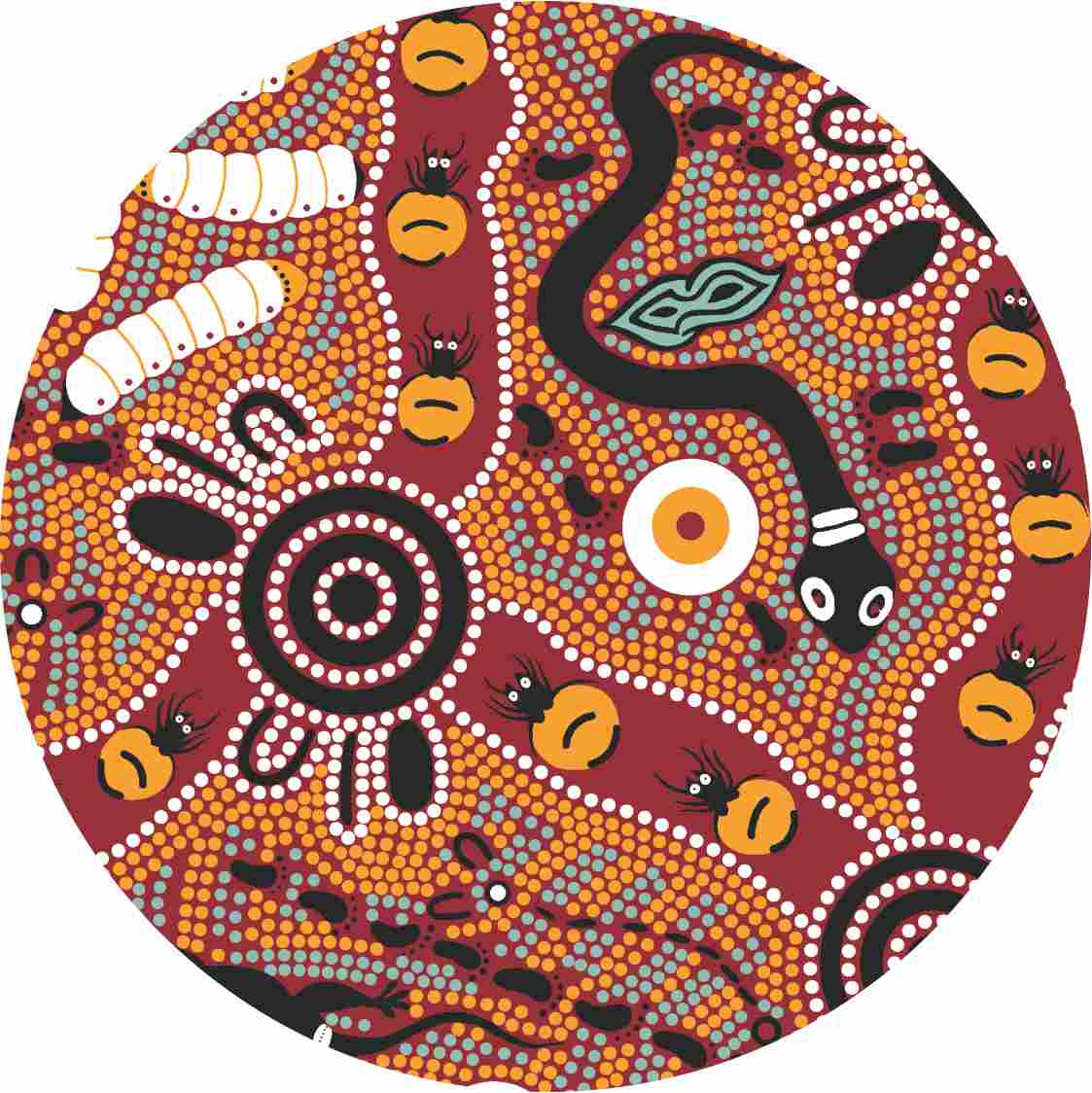 Aboriginal Ceramic Coasters By Julie Paige